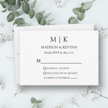 Mariage Monogramme minimaliste moderne