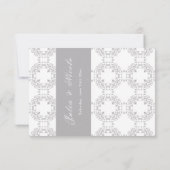 Cartons Réponse Mariage Motif classique complexe de géométrie vint (Dos)