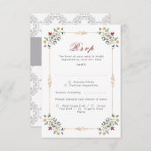 Cartons Réponse Mariage Motif classique complexe de géométrie vint (Devant / Derrière)