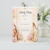 Cartons Réponse Mariage Musical Élégant (Debout devant)