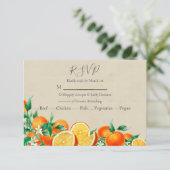 Cartons Réponse Mariage Orange Blossom (Debout devant)
