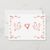Cartons Réponse Mariage orangé de Sunset Retro Whimsical (Dos)
