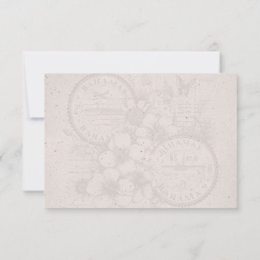 Cartons Réponse Mariage Passport Bahamas (Dos)