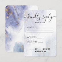 Mariage personnalisé à l'encre alcoolique bleu vio