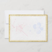 Cartons Réponse Mariage photo couleur aquarelle unique (Dos)