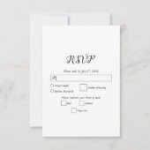Cartons Réponse Mariage photo moderne en noir et blanc (Devant)