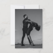 Cartons Réponse Mariage photo moderne en noir et blanc (Dos)