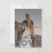 Cartons Réponse Mariage photo noir et blanc moderne (Dos)