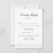 Cartons Réponse Mariage photo simple à main (Devant)