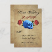 Cartons Réponse Mariage pirate R.S.V.P. (Devant / Derrière)