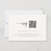 Cartons Réponse Mariage plage Beige sable Code QR (Devant)