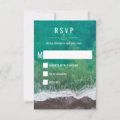 Cartons Réponse Mariage plage Ocean Sea Shore Mariage nautique (Devant)