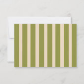 Cartons Réponse Mariage QR Code Argent Ancien Vert de Mousse Class (Dos)