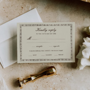 Cartons Réponse Mariage Ranch Western Romantique