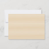 Cartons Réponse Mariage rayé beige classique (Dos)