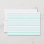 Cartons Réponse Mariage rayé bleu pastel classique (Dos)