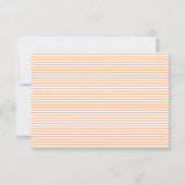 Cartons Réponse Mariage rayé orange classique (Dos)