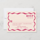 Cartons Réponse Mariage rétro Coquette Bow (Devant)