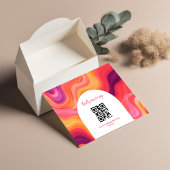 Cartons Réponse Mariage rétro groovy avec arche rose et orange