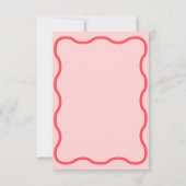 Cartons Réponse Mariage rétro rose et corail (Dos)