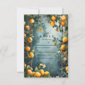 Cartons Réponse Mariage Romantique au Jardin de Citron (Devant)