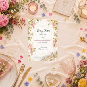 Cartons Réponse Mariage Romantique au Vignoble
