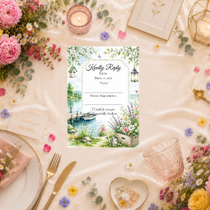 Cartons Réponse Mariage Romantique dans un Cottage Fantaisiste au 