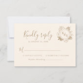 Cartons Réponse Mariage romantique de verdure tropicale (Devant)