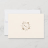 Cartons Réponse Mariage romantique de verdure tropicale (Dos)