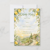 Cartons Réponse Mariage romantique toscan (Devant)