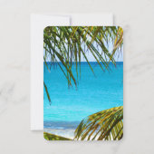 Cartons Réponse Mariage romantique Turquoise Tropical Beach (Dos)