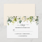 Cartons Réponse Mariage Rose Blanc Or (Devant / Derrière)