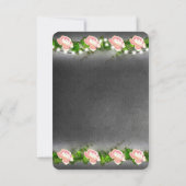 Cartons Réponse Mariage Rose Chalkboard R.S.V.P. (Dos)