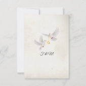 Cartons Réponse Mariage Rose classique Rustique Boho (Dos)
