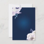 Cartons Réponse Mariage Rose de Marine et Lilac (Dos)