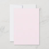 Cartons Réponse Mariage rose floral (Dos)