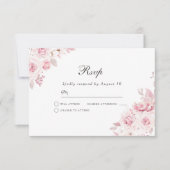 Cartons Réponse Mariage rose pâle ou tout événement (Devant)