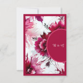 Cartons Réponse mariage rose rose rose abstrait (Dos)