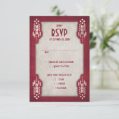 Cartons Réponse Mariage rouge Geek de jeu vidéo (Debout devant)