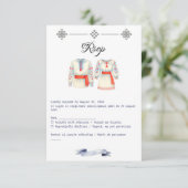 Cartons Réponse Mariage roumain rustique Costumes folkloriques tra (Debout devant)