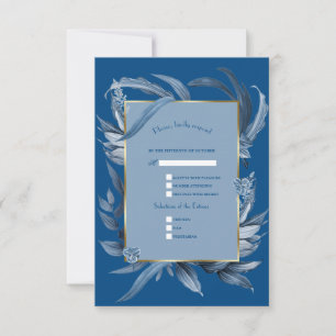 Cartons Réponse Mariage Royal Or Fleur-de-lis Gatsby