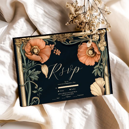 Cartons Réponse Mariage royal victorien Mariage floral Whimsical