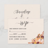 Cartons Réponse Mariage Rustic Fall Citrouille avec options de rep (Devant / Derrière)
