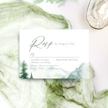 Mariage Rustique de Montagne à l'Aquarelle Sauge