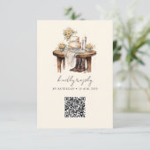 Cartons Réponse Mariage Rustique de Style Country Western Cowboy (Debout devant)