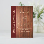 Cartons Réponse Mariage rustique élégant (Debout devant)