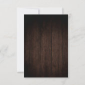 Cartons Réponse Mariage Rustique en Bois dans un Pot Mason Floral (Dos)