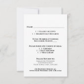 Cartons Réponse Mariage Rustique Eucalyptus & Pin Sage Vert & Or (Dos)