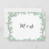 Cartons Réponse Mariage Rustique Moderne à la Eucalyptus (Dos)