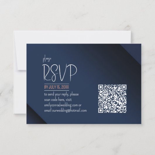 Cartons Réponse Mariage sauvage et capricieux Code QR1110 (Dos)